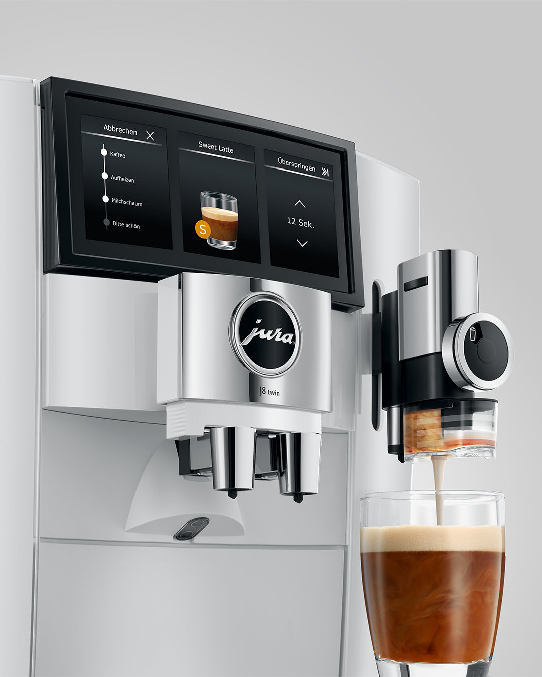 Jura J8 twin / Weiß / Kaffeemaschine inkl. gratis Kaffee & Espressotassen