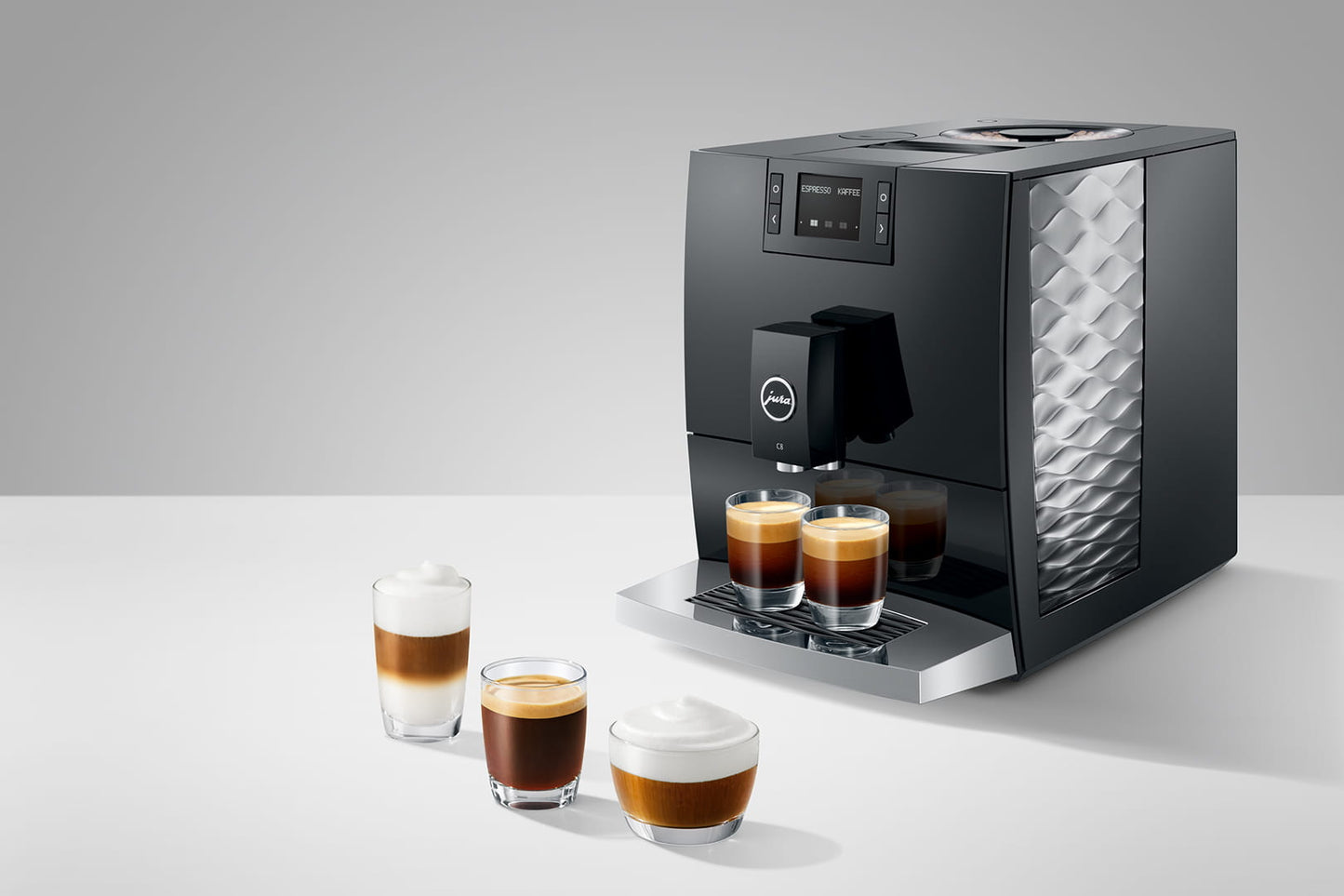 Jura C8 / Schwarz / Kaffeemaschine inkl. gratis Kaffee & Espressotassen