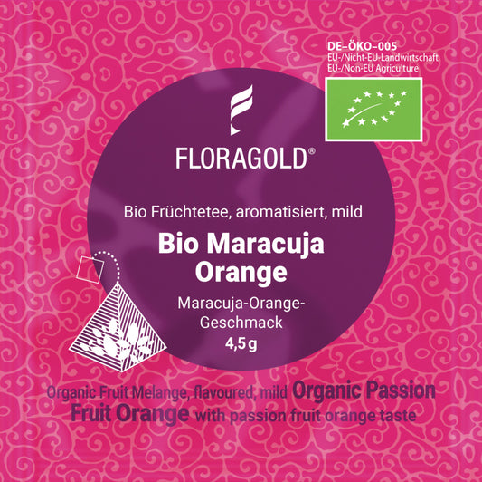 Bio Maracuja Orange mild / Kompostier-Pyramide - 100 Stück
