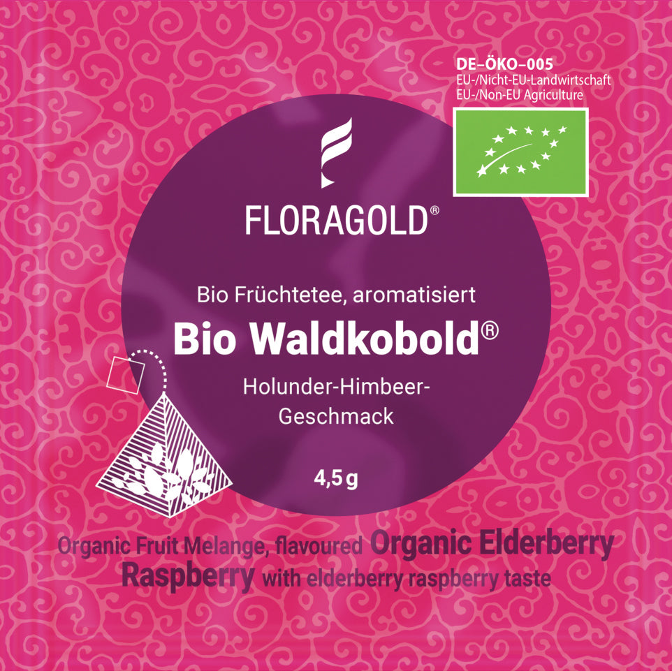 Bio Früchtee Waldkobold® / Kompostier-Pyramide - 100 Stück
