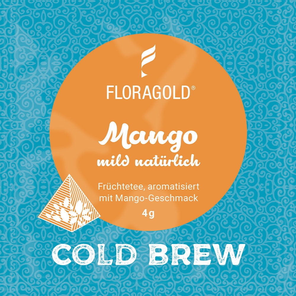 Cold Brew Mango mild / Kompostier-Pyramide - 100 Stück