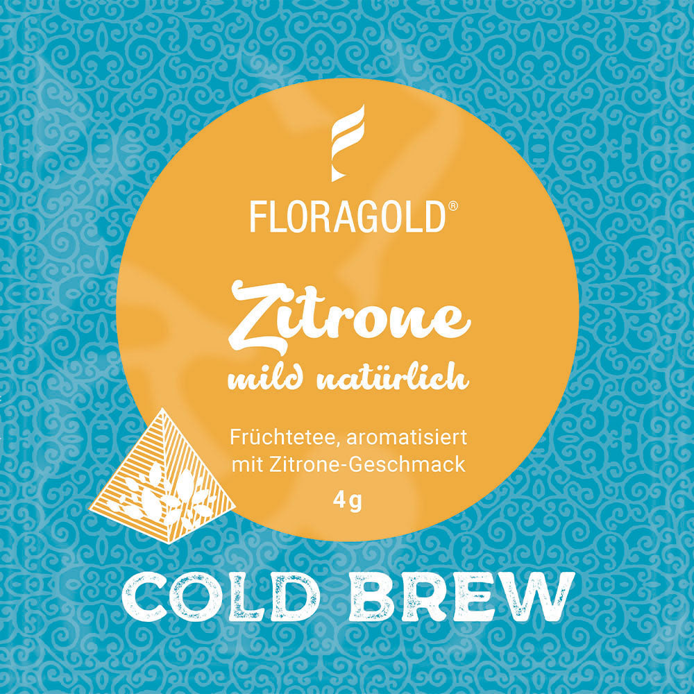 Cold Brew Zitrone mild / Kompostier-Pyramide - 100 Stück
