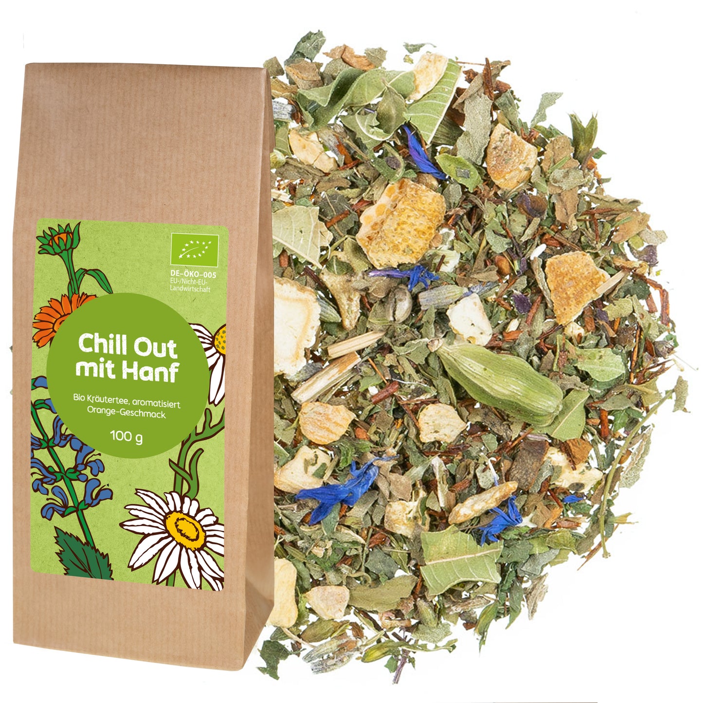 Organic tea chill out with hemp