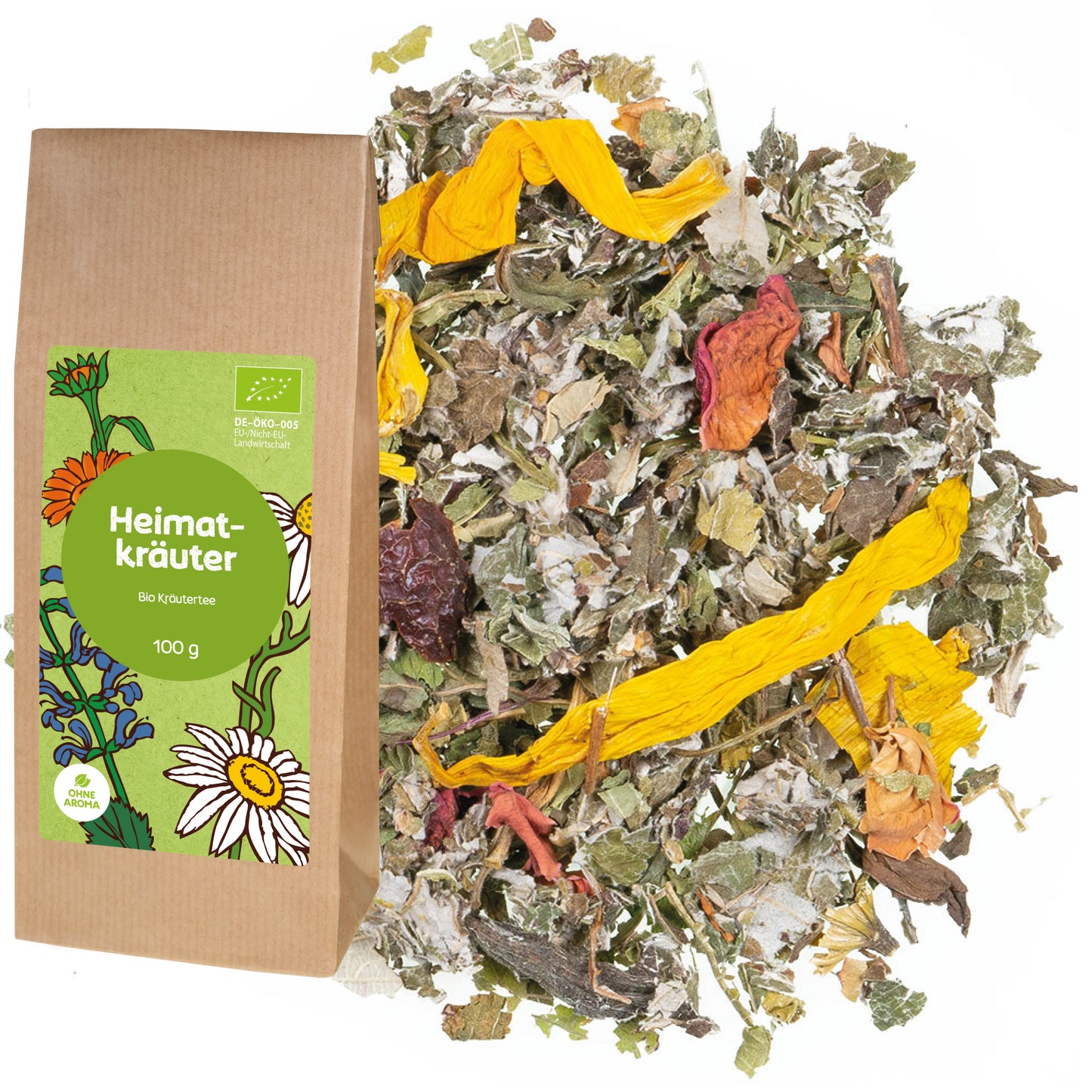 Organic tea with local herbs