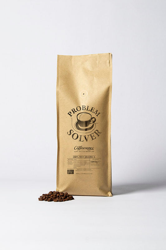 Organic coffee beans, French Roast, 1000g - Coffeerence® "Problem Solver" (Fairtrade)